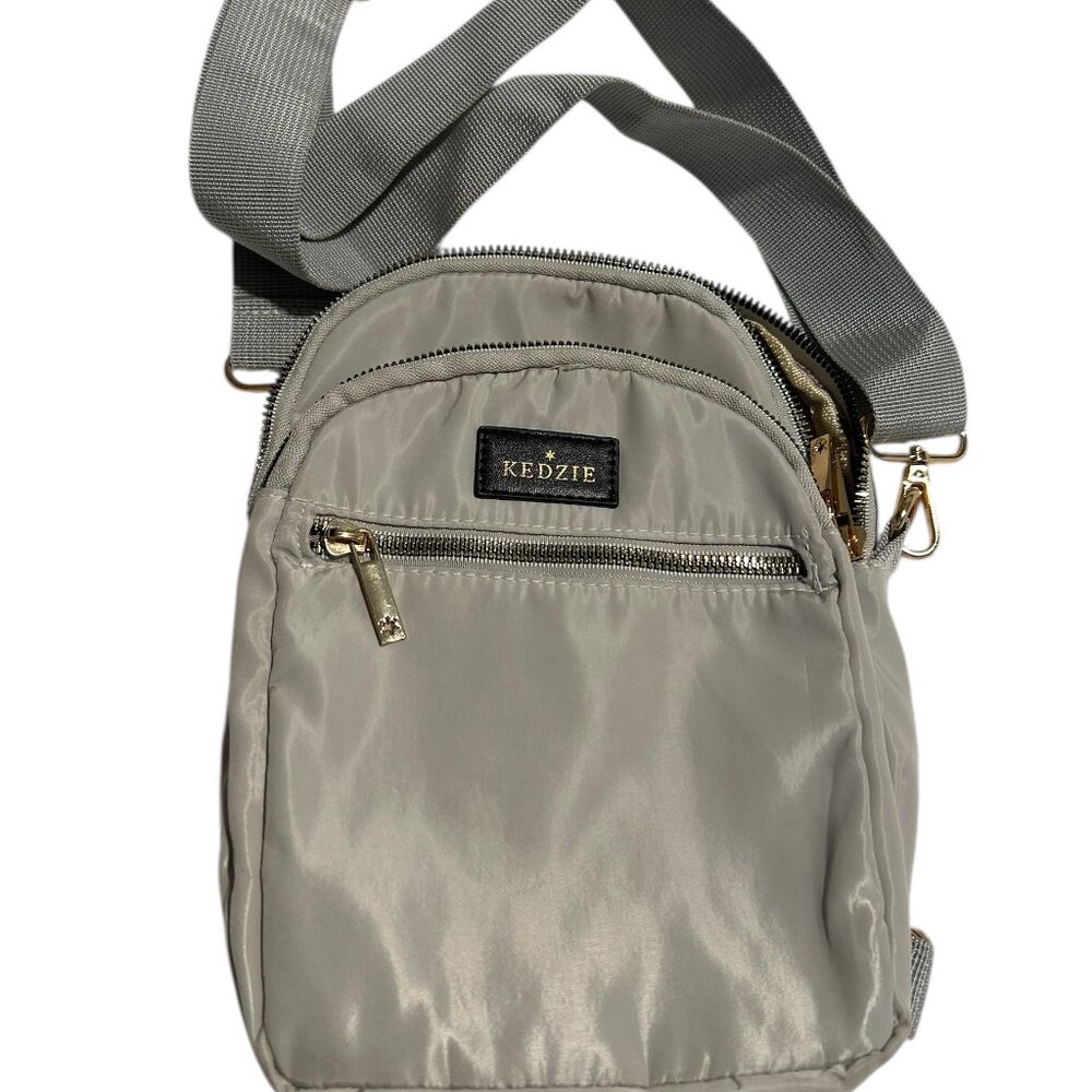 Kedzie Small Crossbody Bag in Light Gray